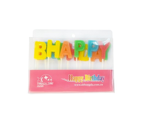 HAPPY BIRTHDAY 蠟燭  |產品介紹|包材 / 模具|裝飾 / 節慶 / 盤叉