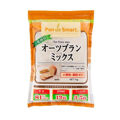Pan de Smart  低醣質 燕麥麩皮專用粉  |產品介紹|鳥越製粉|Pan de Smart 低醣高纖用粉|低醣高纖 燕麥麩皮專用粉